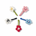 Handmade Crochet Flower Saree Pin (Elegant Floral Pins, Set of 5)