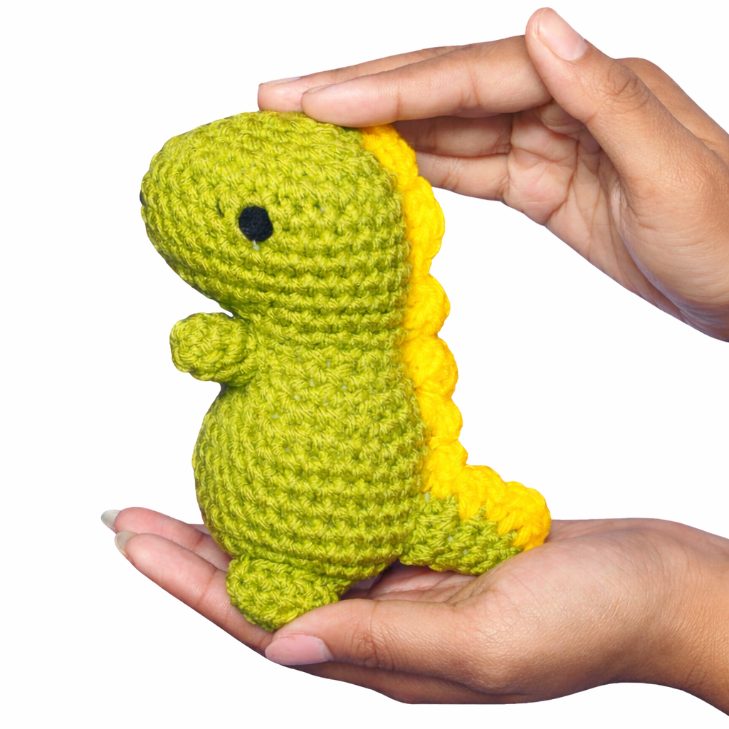 SWEETY'S Knot Crochet Dinosaur Plush Toy Handmade | Amigurumi Dino Soft Toy