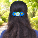 Handmade Crochet Flower Hair Clip – Elegant Floral Hair Accessory for Women & Girls (Set of 2)