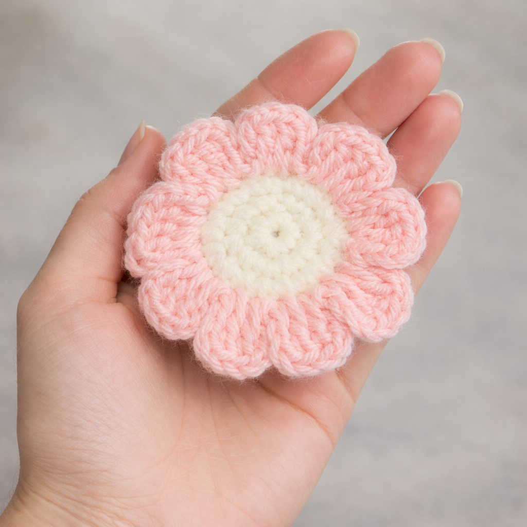 Handmade Crochet Flower Hair Claw Clip (Sunflower Design) (Purple)