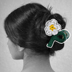 Handmade Crochet Flower Hair Claw Clip – Elegant Floral Hair Accessory for Women & Girls