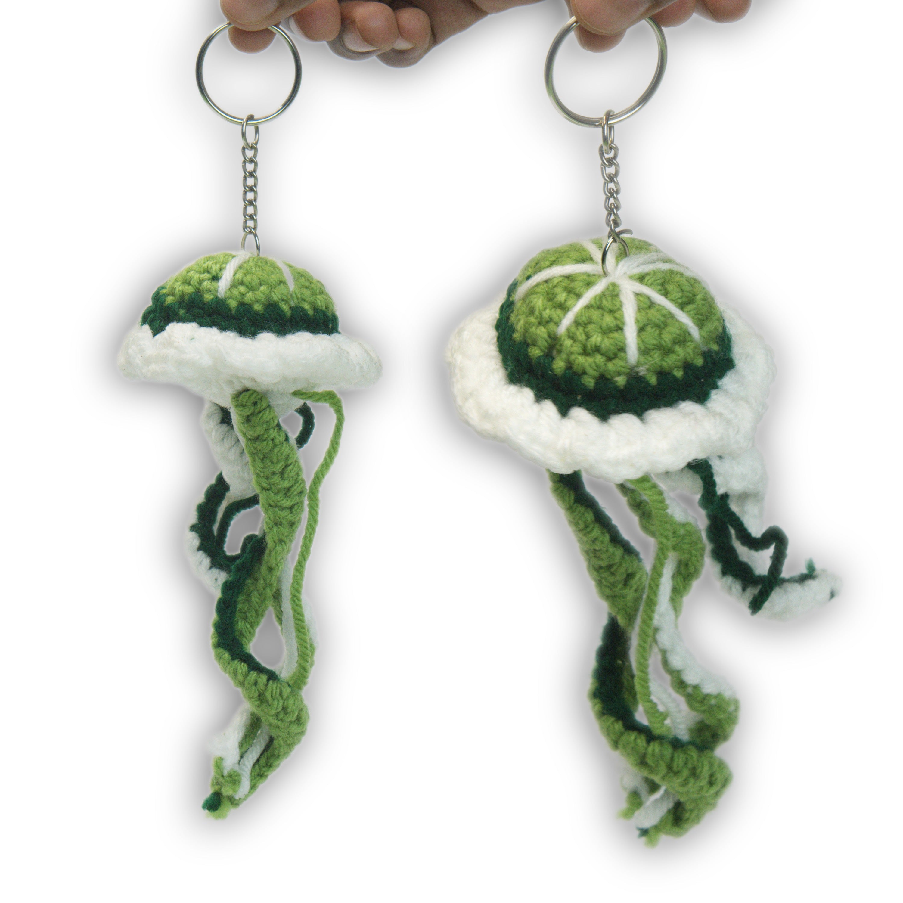 Handmade Crochet Jellyfish Keychain – Cute Ocean-Inspired Amigurumi Bag Charm