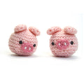 Handmade Crochet Piggy Keychain (Cute & Soft Mini Charm) Set of 2