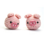 Handmade Crochet Piggy Keychain (Cute & Soft Mini Charm) Set of 2