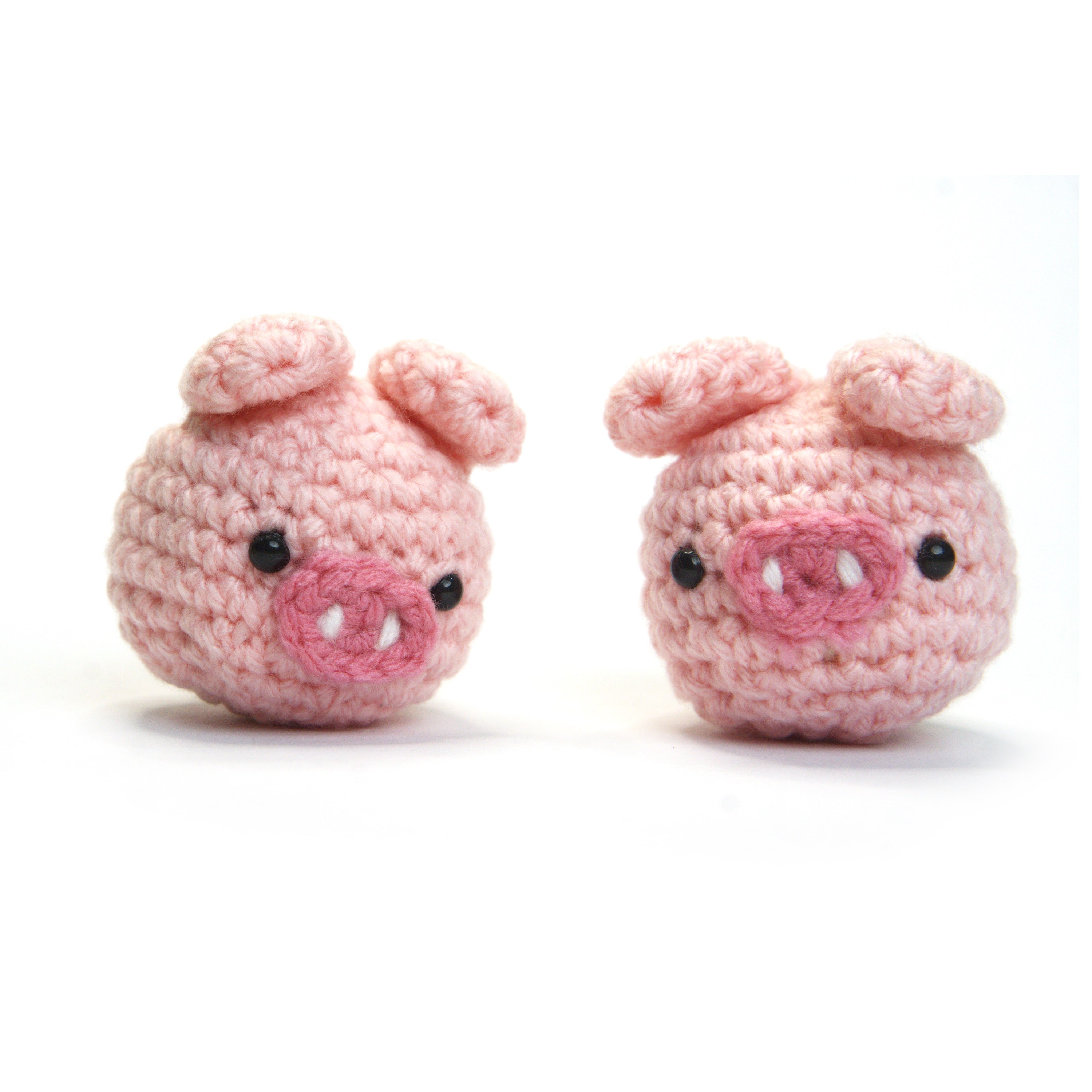 Handmade Crochet Piggy Keychain (Cute & Soft Mini Charm) Set of 2