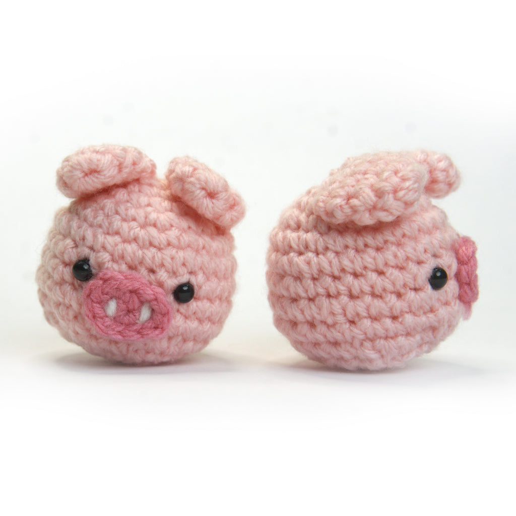 Handmade Crochet Piggy Keychain (Cute & Soft Mini Charm) Set of 2