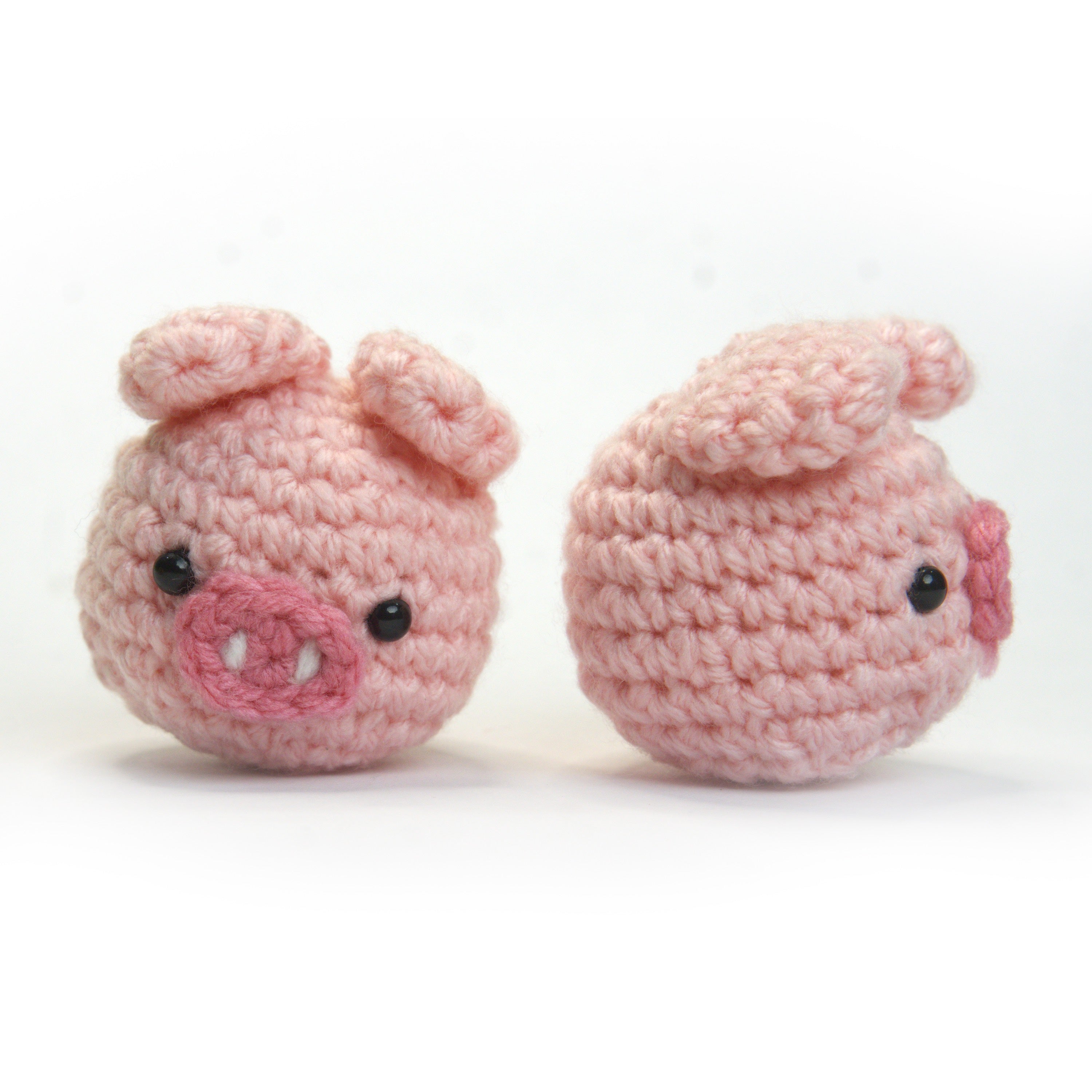 Handmade Crochet Piggy Keychain (Cute & Soft Mini Charm) Set of 2