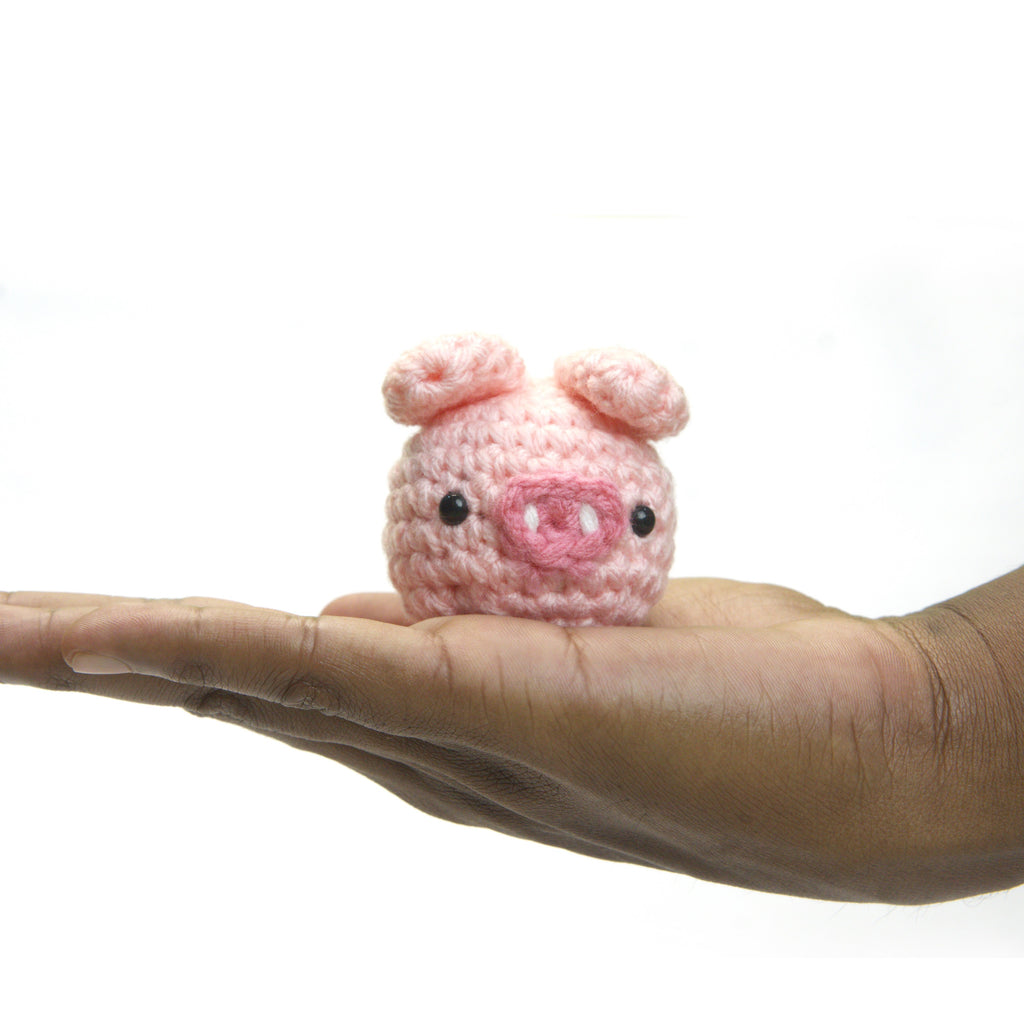 Handmade Crochet Piggy Keychain (Cute & Soft Mini Charm) Set of 2