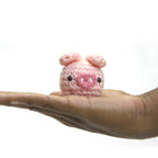 Handmade Crochet Piggy Keychain (Cute & Soft Mini Charm) Set of 2