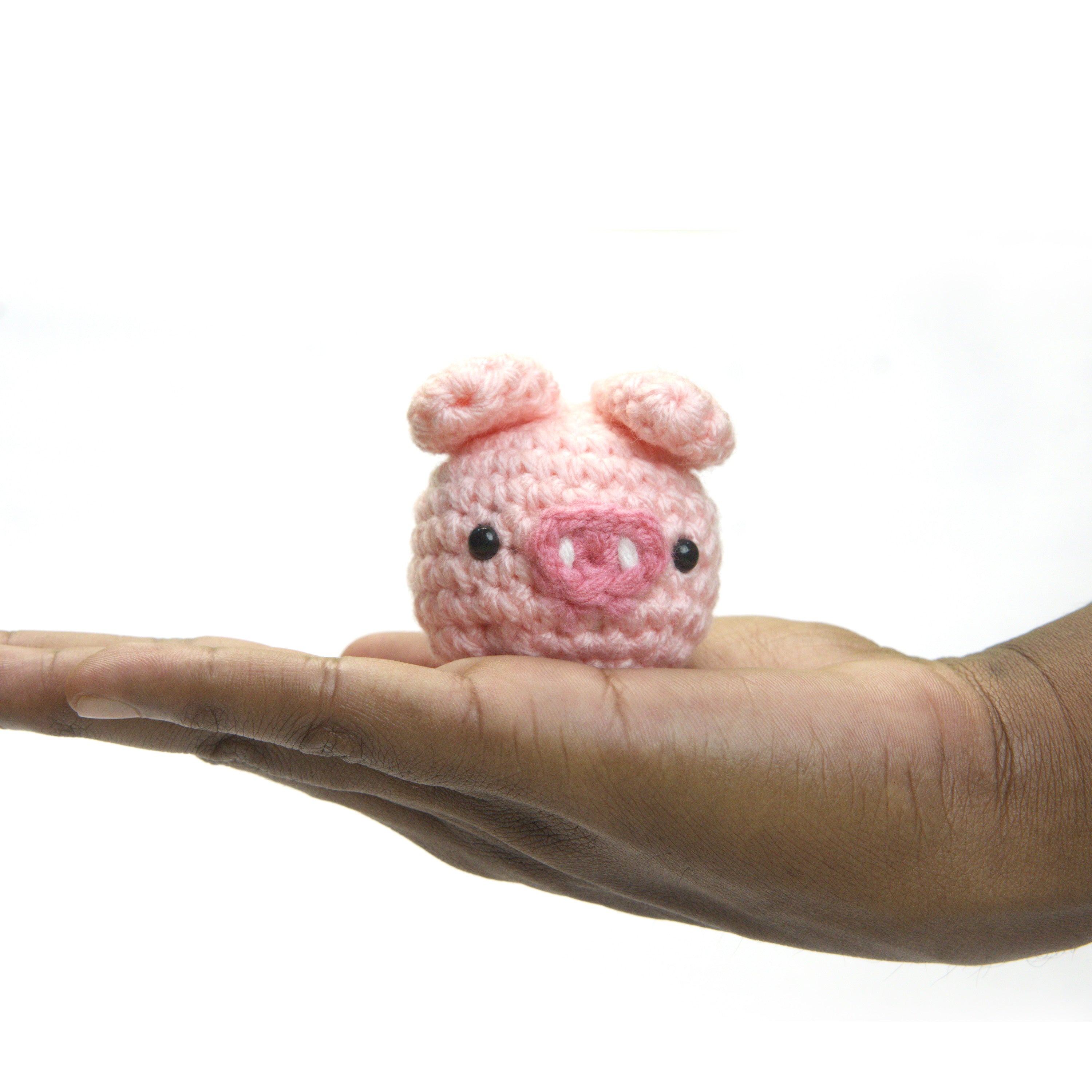 Handmade Crochet Piggy Keychain (Cute & Soft Mini Charm) Set of 2