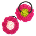 Handmade Crochet Flower Hair Tie (Soft & Stylish Hair Elastic) Set of 2