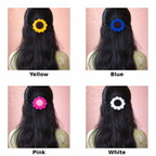 Handmade Crochet Flower Hair Tie (Soft & Stylish Hair Elastic) Set of 2